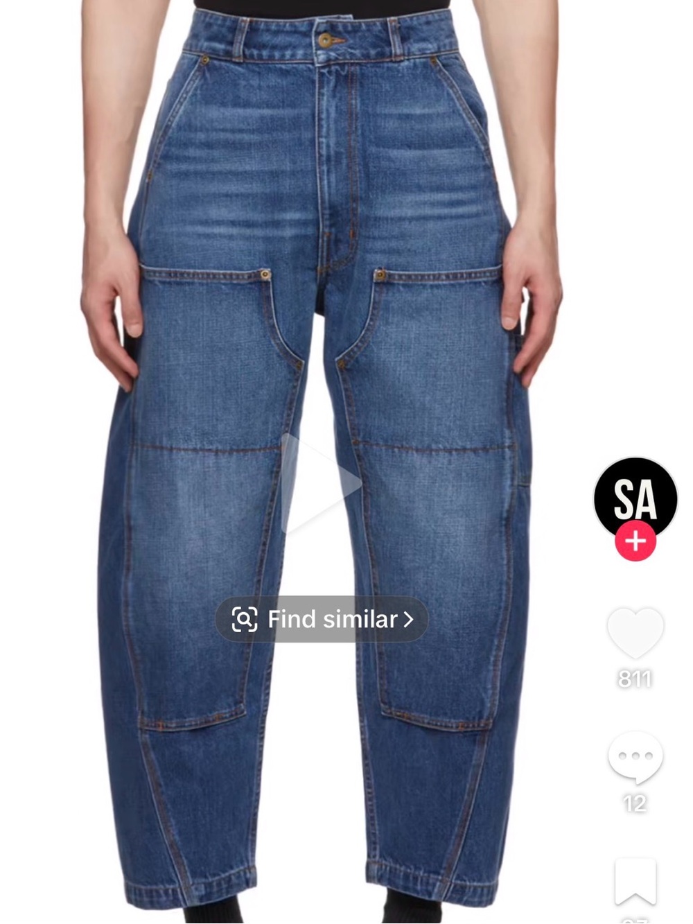 Sebastien Ami SA-24 blue carpenter jeans